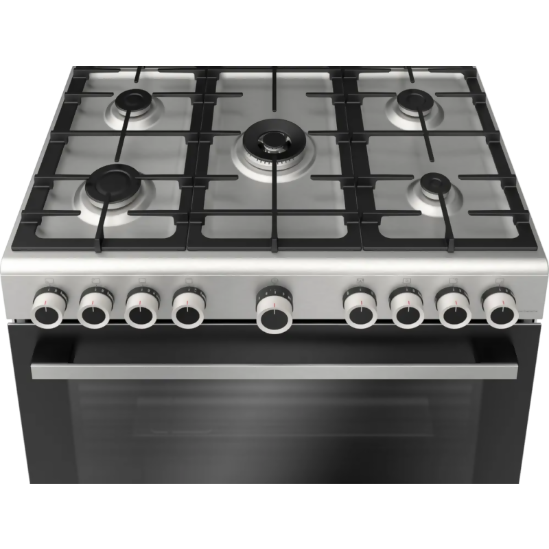Bosch Series-4 5 Burners Gas Cooker, 90x60cm, HGVDA0Q50M - Stainless Steel
