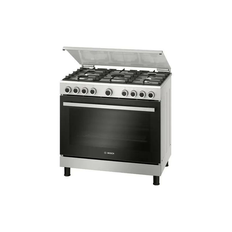 Bosch Series-4 5 Burners Gas Cooker, 90x60cm, HGVDA0Q50M - Stainless Steel