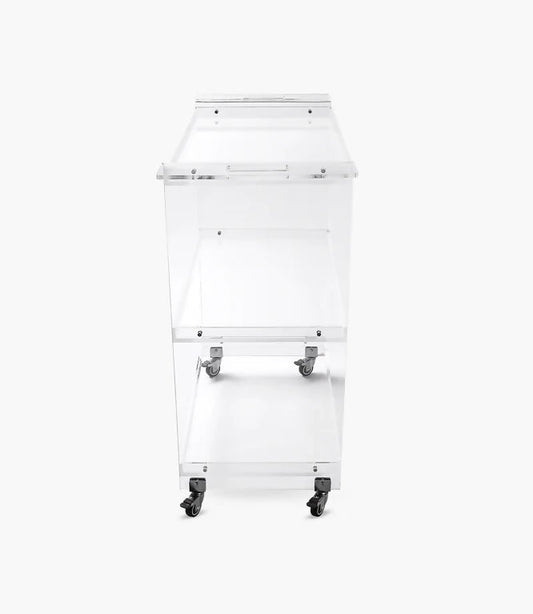 Roomours Oliver Acrylic Serving Trolley Silver 94x40x96 cm