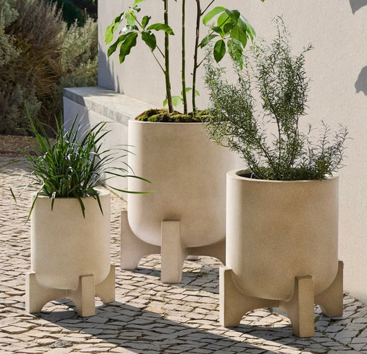 Cady Cradled Ficonstone Indoor/Outdoor Planters