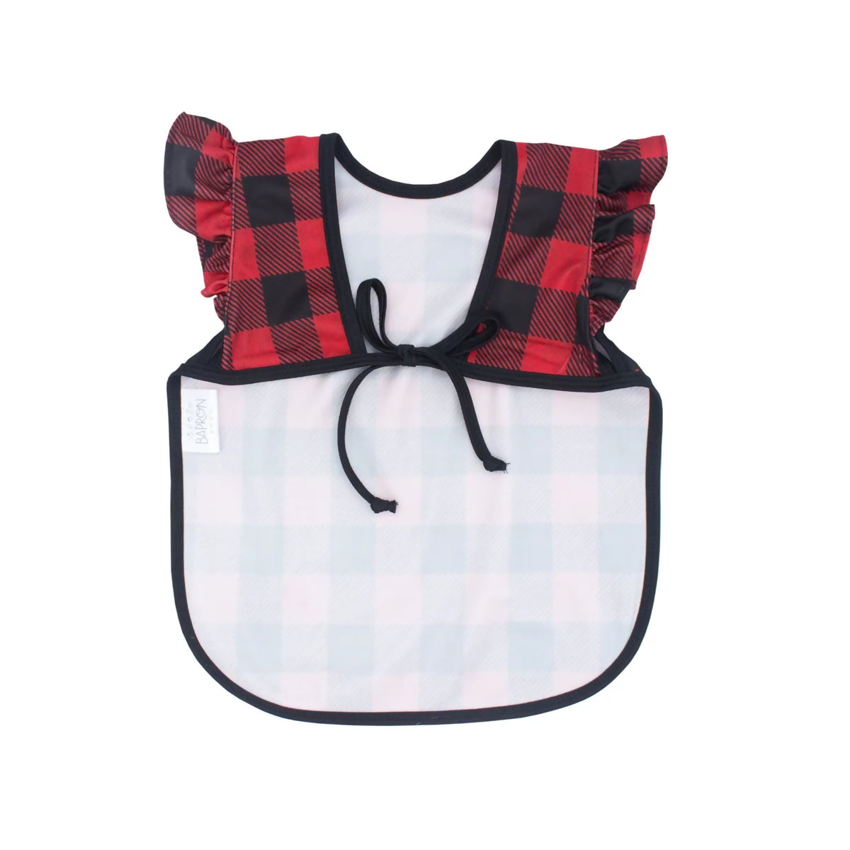 Buffalo Plaid Flutter Toddler Bapron for 6m-3T 3