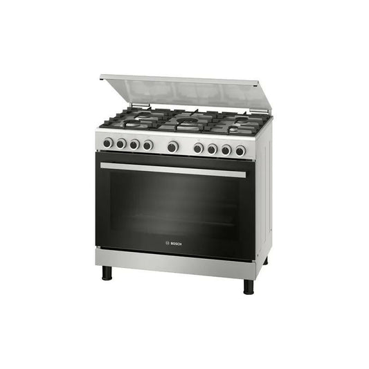 Bosch Series-4 5 Burners Gas Cooker, 90x60cm, HGVDA0Q50M - Stainless Steel