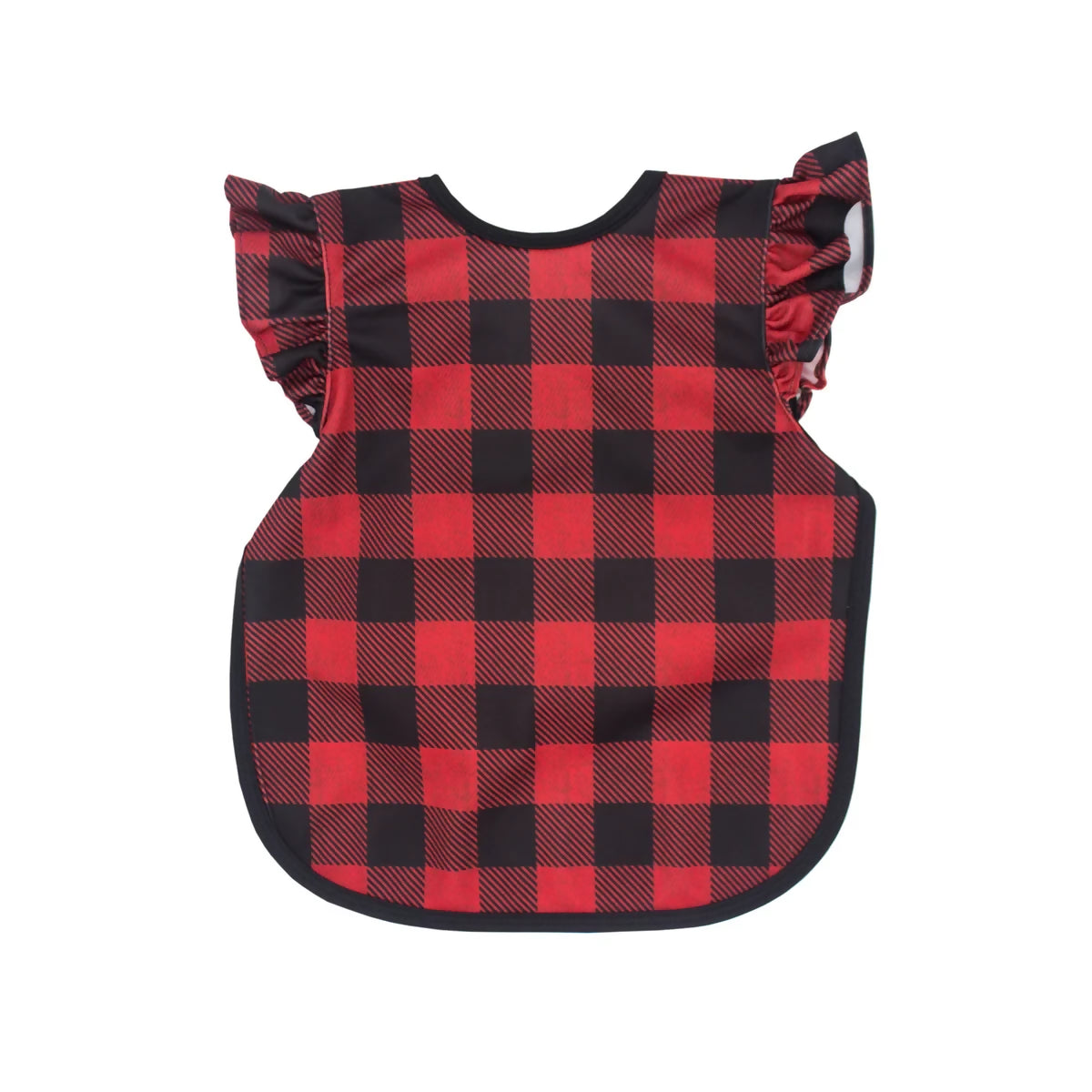 Buffalo Plaid Flutter Toddler Bapron for 6m-3T 1